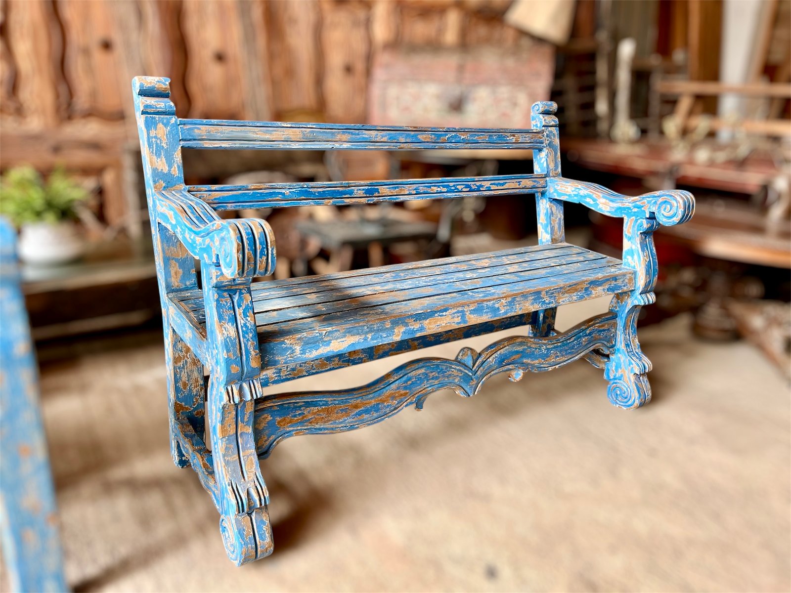 Banca de madera vintage