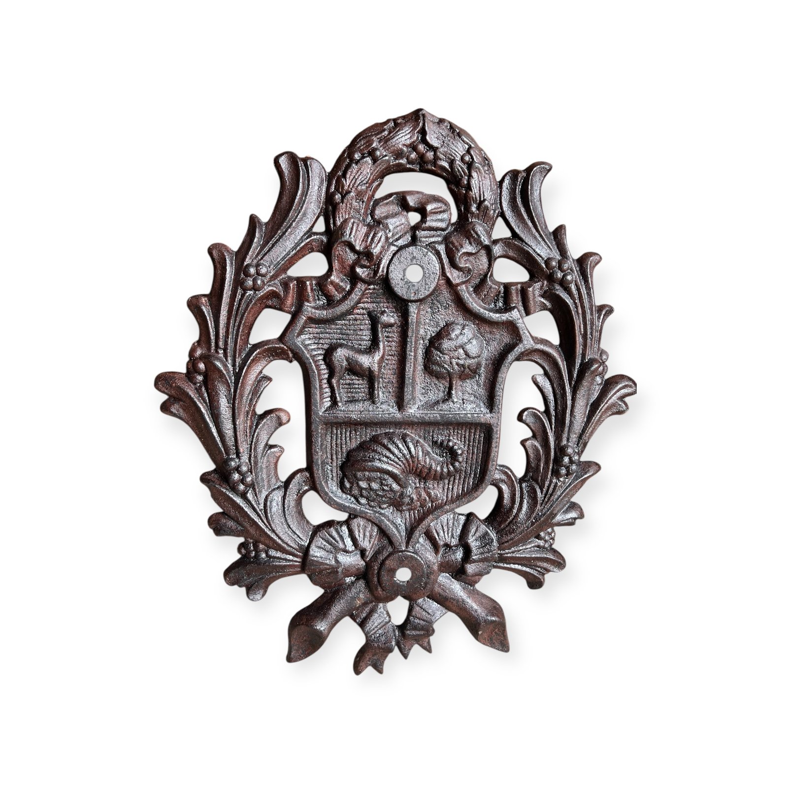 Escudo Peruano de hierro fundido
