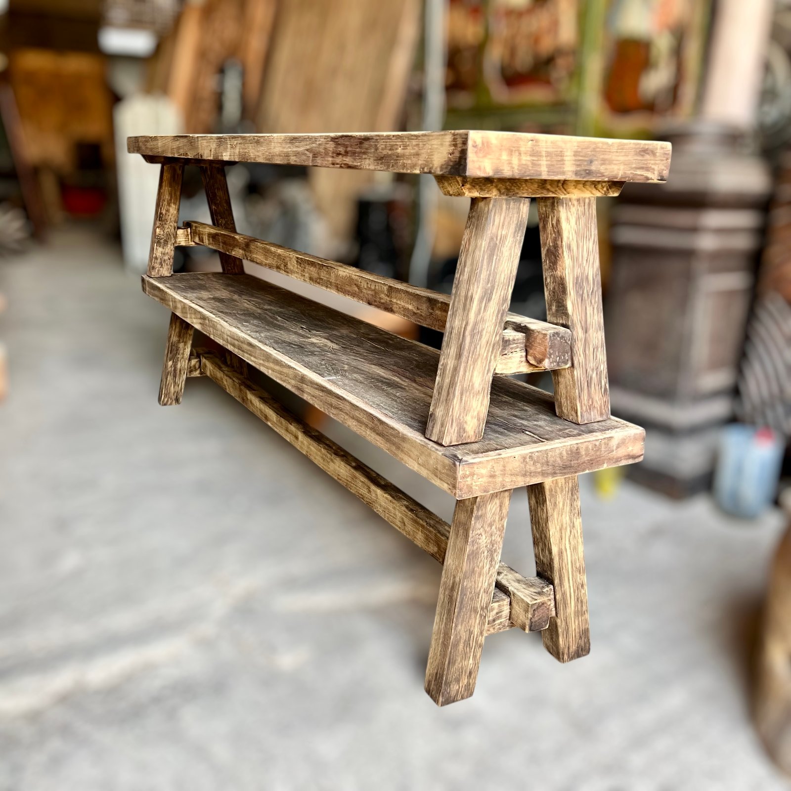 Banca rustica de madera